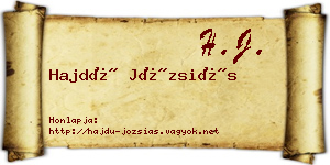Hajdú Józsiás névjegykártya